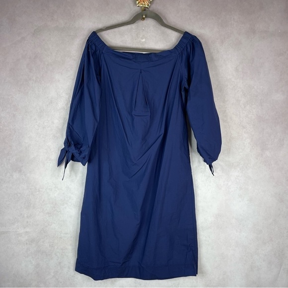 Ottod'ame Blue Cotton Tie Sleeve Blue Off The Shoulder Dress Women's Size US 2 - Picture 11 of 11